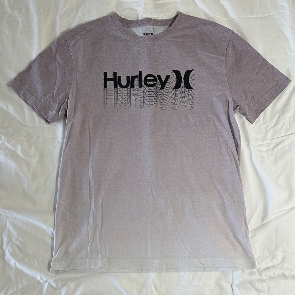 Hurley Men's Purple to Grey Ombré Short Sleeve Tee